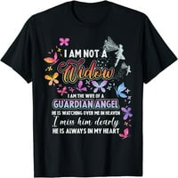 Nisam udovica Ja sam supruga majica skrbničkim anđeoskom leptirskom majicom casual majica s kratkim