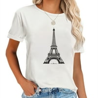 Eiffelov toranj Modni ženski grafički tee sa jedinstvenim grudima Print Pariz Lover pokloni