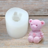 ✪ Slatka kalupa za svijeće u obliku medvjeda silikonska kalupa DIY Svijeća kalupa za svijeće