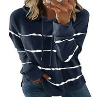 Ženska boja Block Striped pulover pulover dukserice vrhovi tankih boja u boji tunike