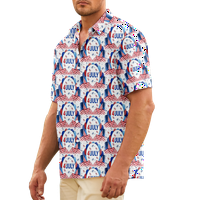 4. jula muška havajska majica USA Nacionalna zastava Grafička majica ovratnik kratkih rukava ulica povremene