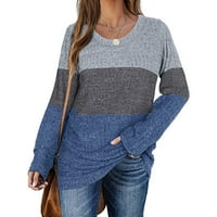 YOBECHO ženski dugi rukav džemper s dugim rukavima