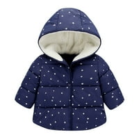 KPOPLK Dječji zimski kaputi sa kapuljačom toplim jakna kapuljačom kaput mornarica, 4- god