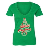 Xtrafly odjeća vesela božićna drvce - ružna božićna majica za zabavu Vneck majica