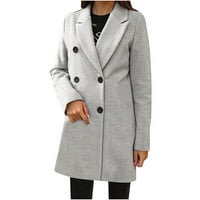 Ženska jakna s dugim rukavima vruća prodaja čišćenja žena umjetna vuna elegantna mješavina kaput tanak