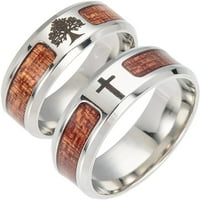 Angažman ljubavni prsten vjenčani prsten unise unizovan od nehrđajućeg čelika stabla života križnih
