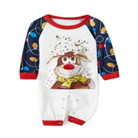 Youweixiong Podudarni obitelj Pajamas Outfits postavlja Božićnu PJ-ovu odjeću za spavanje ELK-a za ispis