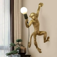 Zidna svjetiljka Retro majmunska oblika stolna svjetiljka zlatna kreativna lampica stola lampica spavaće
