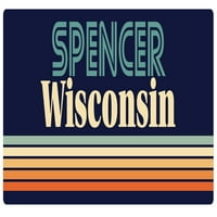 Spencer Wisconsin Vinil naljepnica za naljepnicu Retro dizajn