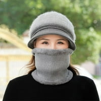 Set Fleece zimskih kape za žene Knit Beanie Hat Scarf maska ​​Postavite topla mekana Slouchy kapa lobanje