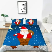 Poklopac prekrivača Cartoon Sretna božićna dječja modna posteljina Poklopac, pun