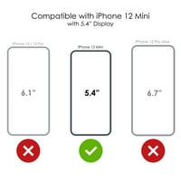 Distinconknk Clear Shockofofoff Hybrid futrola za iPhone Mini - TPU branik akrilni zaštitni ekran za