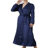 Cindysus ženske lagane s kablske haljine dame Elegantne pidžame Solid Boja spavaćice V izrez casual