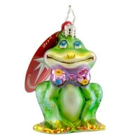 Christopher Radko Froggie Eyes Gem pušeni staklo ornament Little Gem Proljeće