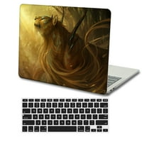 Kaishek zaštitni futrov tvrdi poklopac za MacBook Air 13.6 s mrežnom ekranom tipa C + crni poklopac