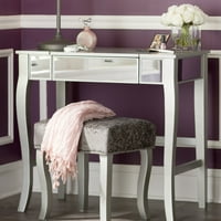 Taughtry Vanity set sa ogledalom, ugrađenu stolicu, ukupna težina proizvoda - stolica: lb