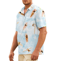 Hawaii Theme majica Mekani prednji gumb Odjeća za ljeto sa džepom prsa