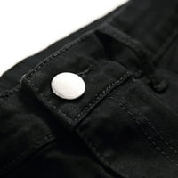Muški ležerne rastezljive čvrste boje zatvarače paans hlače