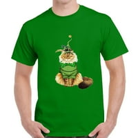 Sretan Dan St. Patricke Zelene majice kratkih rukava za muškarce Veliki i visoki obični fit casual o
