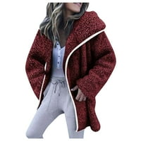 Blueeeeeek moći ženske tople fau kaput kardigan zimski čvrsti dugi rukav odjeću
