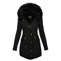 Modni čvrsti ženski casual plus baršunasti zimski zimski vitki kaput jakne jakne 【Clears】