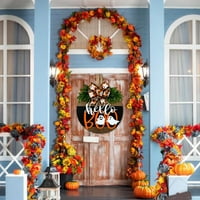 Sehao Whimmical White WhimIth ploča vrata: Haurtualno prekrasno ukrašavanje drvenih zanata Halloween