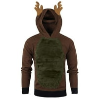 Duksed sa kapuljačama Bacoc Jesen zima Xmas Hoody Fe ather s kapuljačom CONTRAST Color 3D bluza Top