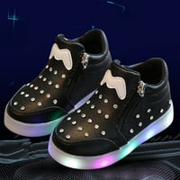 TODDLER Cipele za dječje sportske osvjetljenja cipele za rinestone crtane cipele LED svjetlosne meke