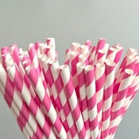 Biorazgradive papirske slamke Rainbow Stripe Paper Streak za sok sode koktele trese