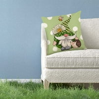 Dyfzdhu Seoski jastuk navlake Hello Spring cvjetni sivi i bijeli kauč za jastuče Proljetne ukrase za