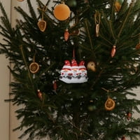 Loopsun Domaći ukrasi za Božić, personalizirani patuljak Porodični Božićni ukrasi Članovi porodice Naziv