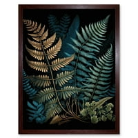 Detaljna botanička ilustracija FERN FRond Species Art Print Framed Poster Zidni dekor