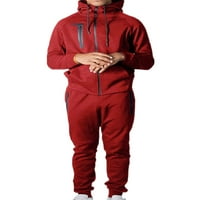 Avamo muns Trackits Dukset casual dugih rukava Outfit Sportska jogging odijela Set crvena 3xl