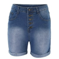 Durtebeua Ženske kratke hlače za visoke struke rastezljive nemirne kratke hlače Ljetne kratke hlače
