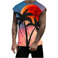Yuwull Tropical Beach Vintage Retro Style Tenk TOP plam Tree Ispic majice bez rukava Ljetno Ležerne