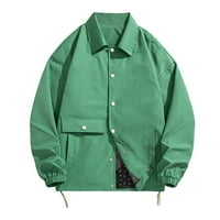 SNGXGN muške jakne od jakne od kapuljače kapuljače kapuljače za muškarce, zelena, veličina XL