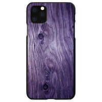 CASICTINKINK futrola za iPhone Mini - Custom Ultra tanka tanka tvrda crna plastična plastična pokrov - Purple Weather Wood Wood Grain Print - ispisano drvo