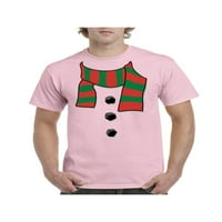 Muška majica kratki rukav - božićni snjegović šal