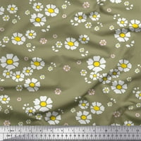 Soimoi Green Moss Georgette tkanina umjetnička cvjetna tiskana tkanina od dvorišta široka