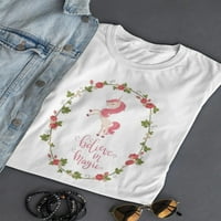Vjerujte u magičnu cvjetnu jednorog majicu žena -image by shutterstock, ženska mala