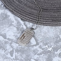 Ogrlica od nehrđajućeg čelika za moju kćersku abecedu Vojni privjesak ogrlica tata nakit poklon za muškarce