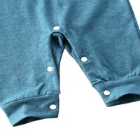 Novorođene bebe Romper-a Solid Boja kratkih rukava, tiskane duge pantalone sa jednim hlače sa jednom