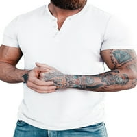 Abtel muške ljetne vrhove kratkih rukava Henley majica casual mišićna majica Muške Slim Fit Work Bluze