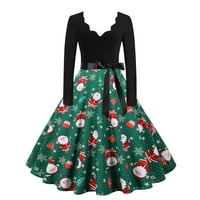 Mrigtriles Wonege Vintage Dugi rukav Božić iz 1950-ih Domaćica Večernjska maturalna haljina