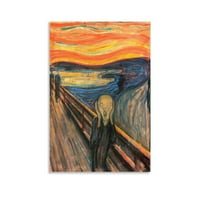 Vrisak Edwarda Muncha poznate slike Giclee tiskanje platno zidno umetnički poster za kućni zidni dekor