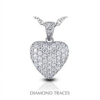 Dijamantni tragovi 3. Carat Ukupno prirodni dijamanti 14k bijeli zlatni ured Podešavanje modnog privjeska