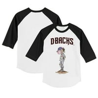 Mladića Tiny Turpap Bijela crna Arizona Diamondbacks Bubbles 3 4-rukav majica Raglan