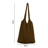 Kripyery tote top pletena čvrsta boja Veliki kapacitet Skladište Vintage Korean Style Torba za torbu