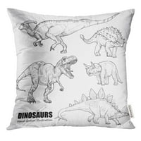 Green RE dinosaura Dino Sketch Silhouette Tyrannosaurus jastučnica jastučnice