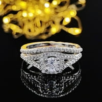 Yubnlvae prsten Novi prsten dizajn srebrne boje vjenčani prsten za žene za angažovanje poklona za angažman nakit banketa